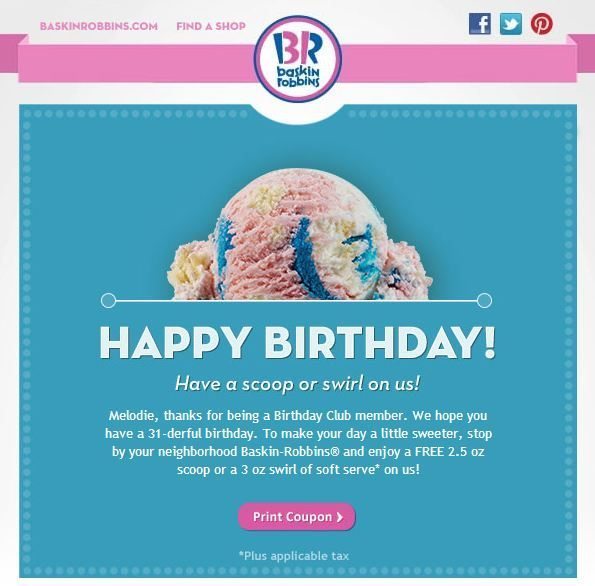 Baskin-Robbins Birthday