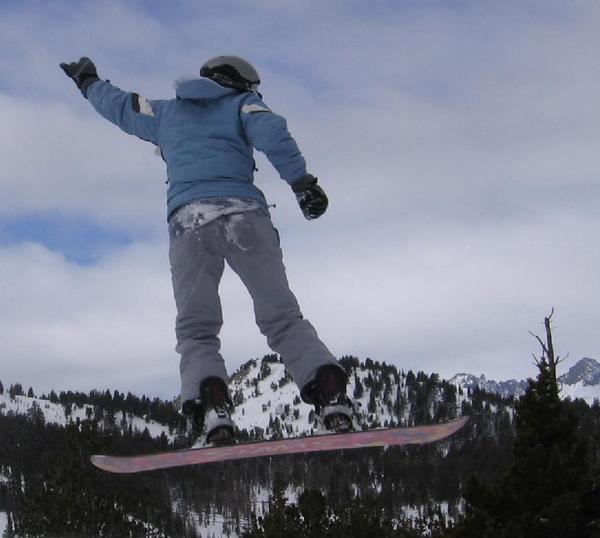 Snowboarding in Big Bear